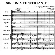 Mozart, Sinfonia Concertante, KV 297b